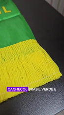 Faixa Cachecol Brasil Torcida com Franja