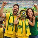 Faixa Cachecol Brasil Torcida com Franja