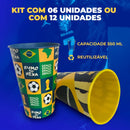 Kit Copos Decorados Copa do Mundo 550ml