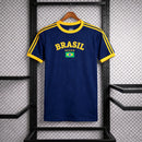 Camisa Bandeira do Brasil Bordada Torcedor Premium de Algodão