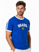 Blusa Retrô Brasil Bordada bandeira