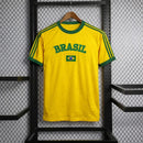 Camisa Bandeira do Brasil Bordada Torcedor Premium de Algodão