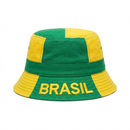 Boné bucket Brasil com bordado, fundo branco