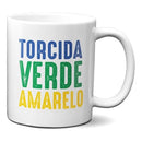 Caneca Brasil Copa do Mundo Verde e Amarelo