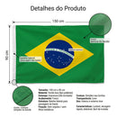 Bandeira do Brasil Grande 150x90cm para Bastão
