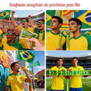Kit Torcedor Brasil 12 Itens Copa 2026 Festa Futebol Adesivo Corneta Bandeira Oculos Brasil