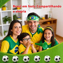Kit Torcedor Brasil 12 Itens Copa 2026 Festa Futebol Adesivo Corneta Bandeira Oculos Brasil