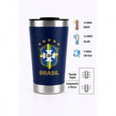 Copo Térmico Brasil 473ml com Tampa e Abridor