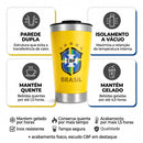 Copo Térmico Brasil 473ml com Tampa e Abridor