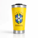 Copo Térmico Brasil 473ml com Tampa e Abridor
