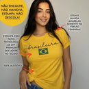 Kit Casal vai Brasil Camisetas Brasil Dia dos Namorados Torcida Jogo Feminina Masculina