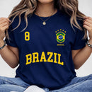 Camiseta Brasil Feminina Retrô Número 8