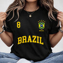 Camiseta Brasil Feminina Retrô Número 8