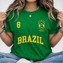 Camiseta Brasil Feminina Retrô Número 8