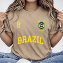 Camiseta Brasil Feminina Retrô Número 8