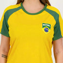 Camiseta Brasil Feminina Amarela Macuxi